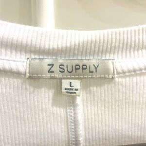Ladies Z supply short sleeve ribbed fitted shirt